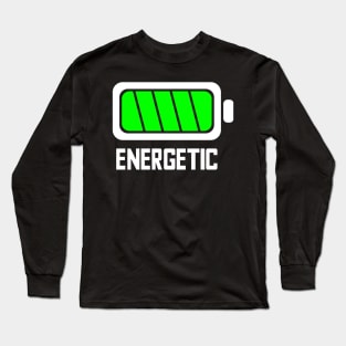 ENERGETIC - Lvl 6 - Battery series - Tired level - E1b Long Sleeve T-Shirt